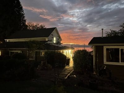 Edmonds waterfront home sunset Sound view